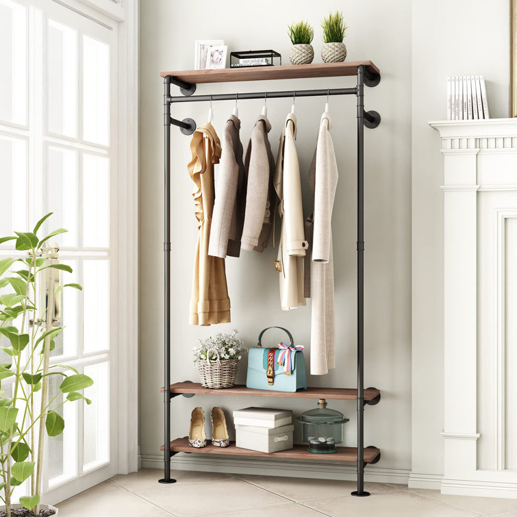 Black pipe clothes online rack